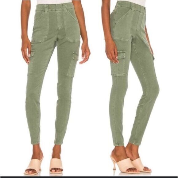 SPANX Women's Stretch Twill Ankle Cargo Pants, Soft Sage, ‎  Retail 99.00 - Picture 1 of 5